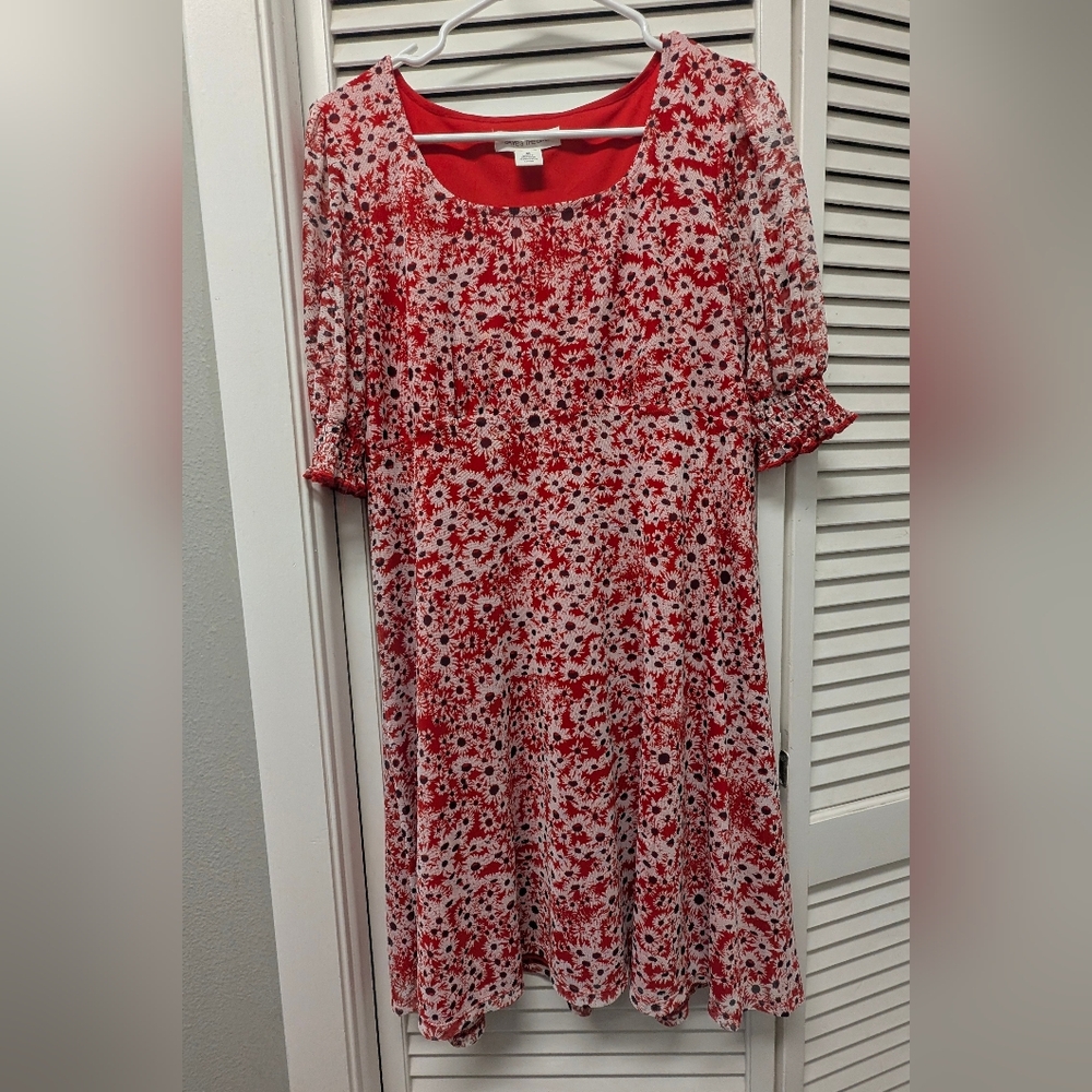 Skyes the Limit Red Floral Dress
